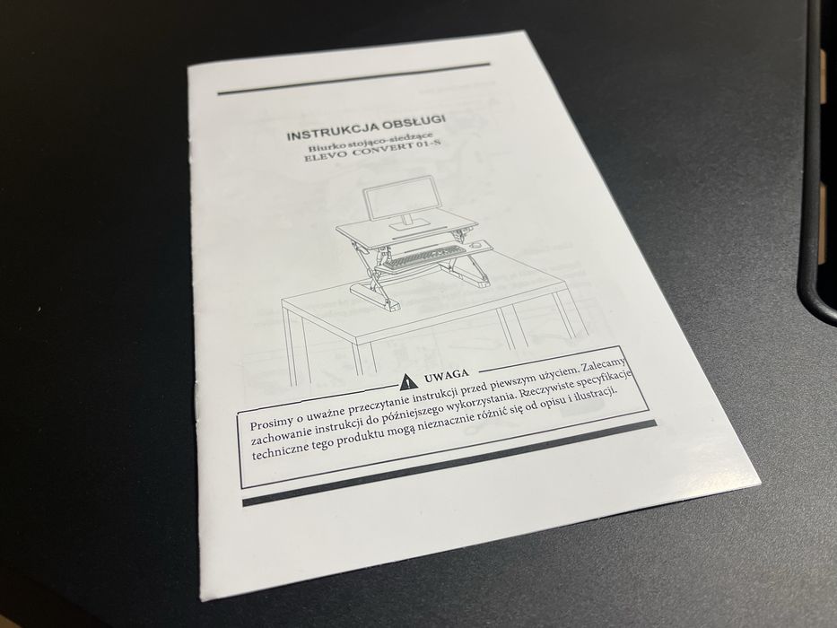 Elevo Convert nakładka do pracy biurowej na stojąco, biurko stojące