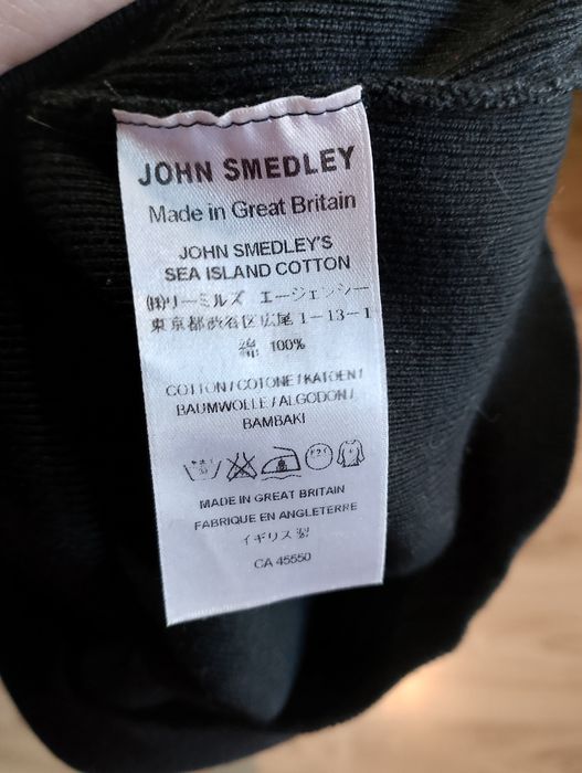 Czarna Damska Bawełniana Kamizelka John Smedley Sea Island Cotton