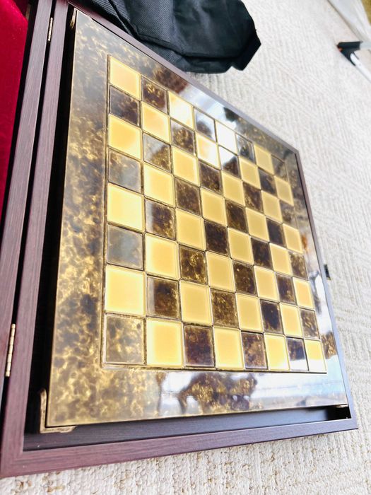 Przepiękny zestaw Szachów Manopoulos Ekskluzywne Szachy z Grecji