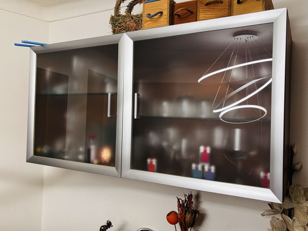 Conjunto de Aparador de sala + Louceiro de parede + 2 Prateleiras