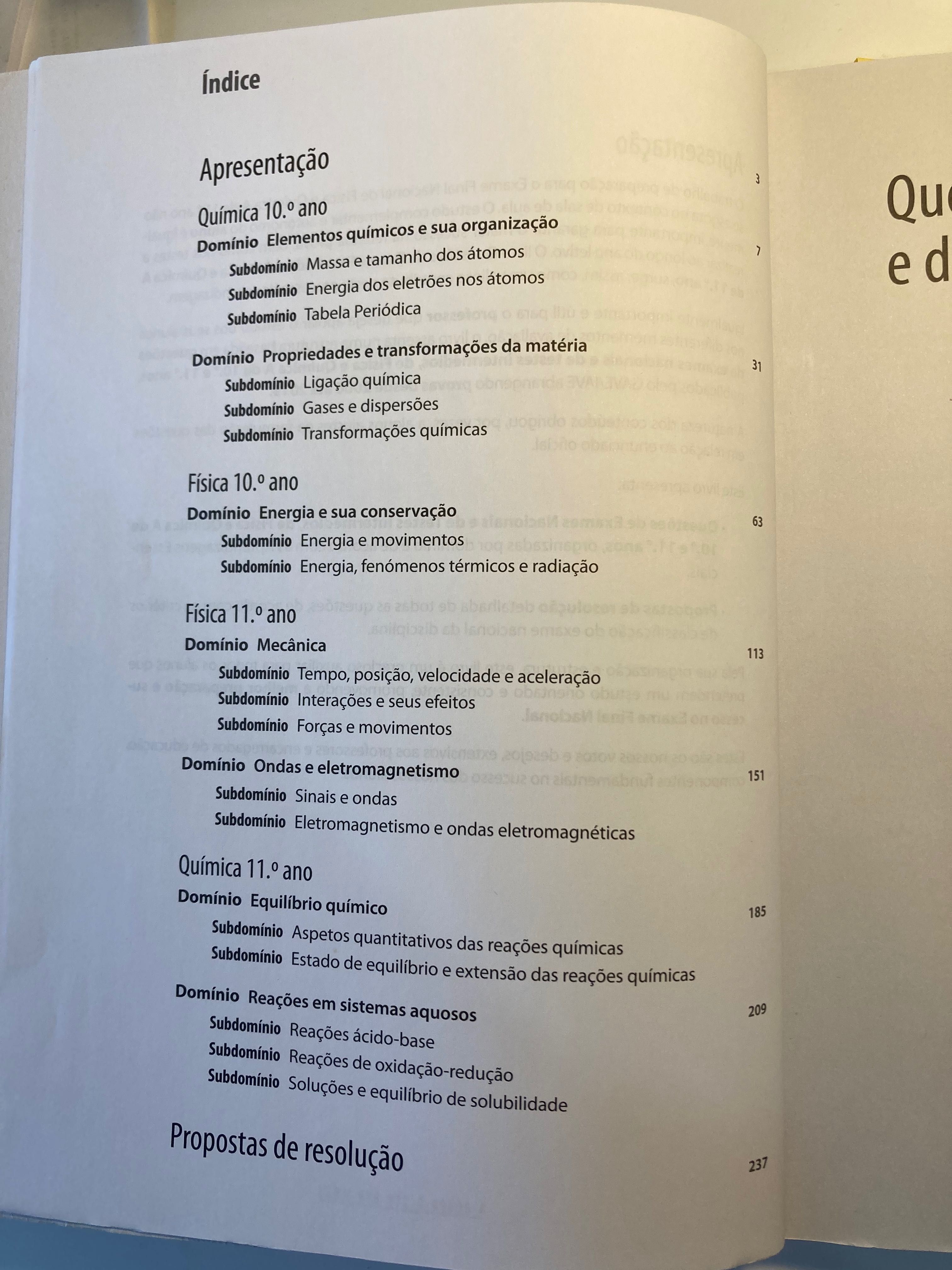 Preparação Exame Física e Química A (10.° e 11.° anos)