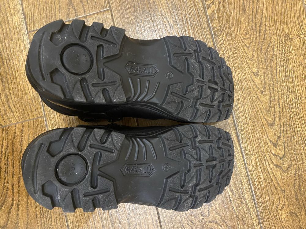 Buty trapery czarne skórzane