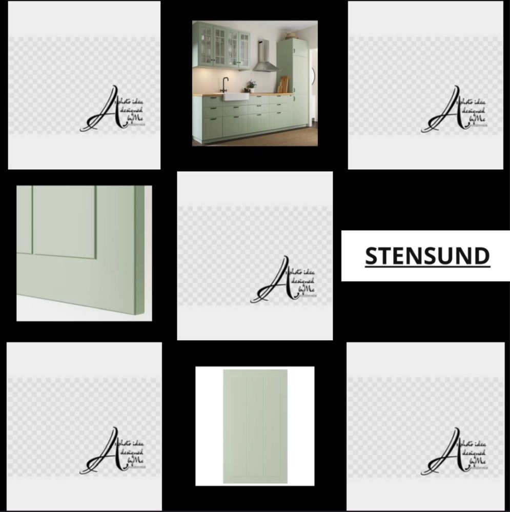 45x80 cm. S T E N S U N D front zmywarki ikea metod jasnozielony