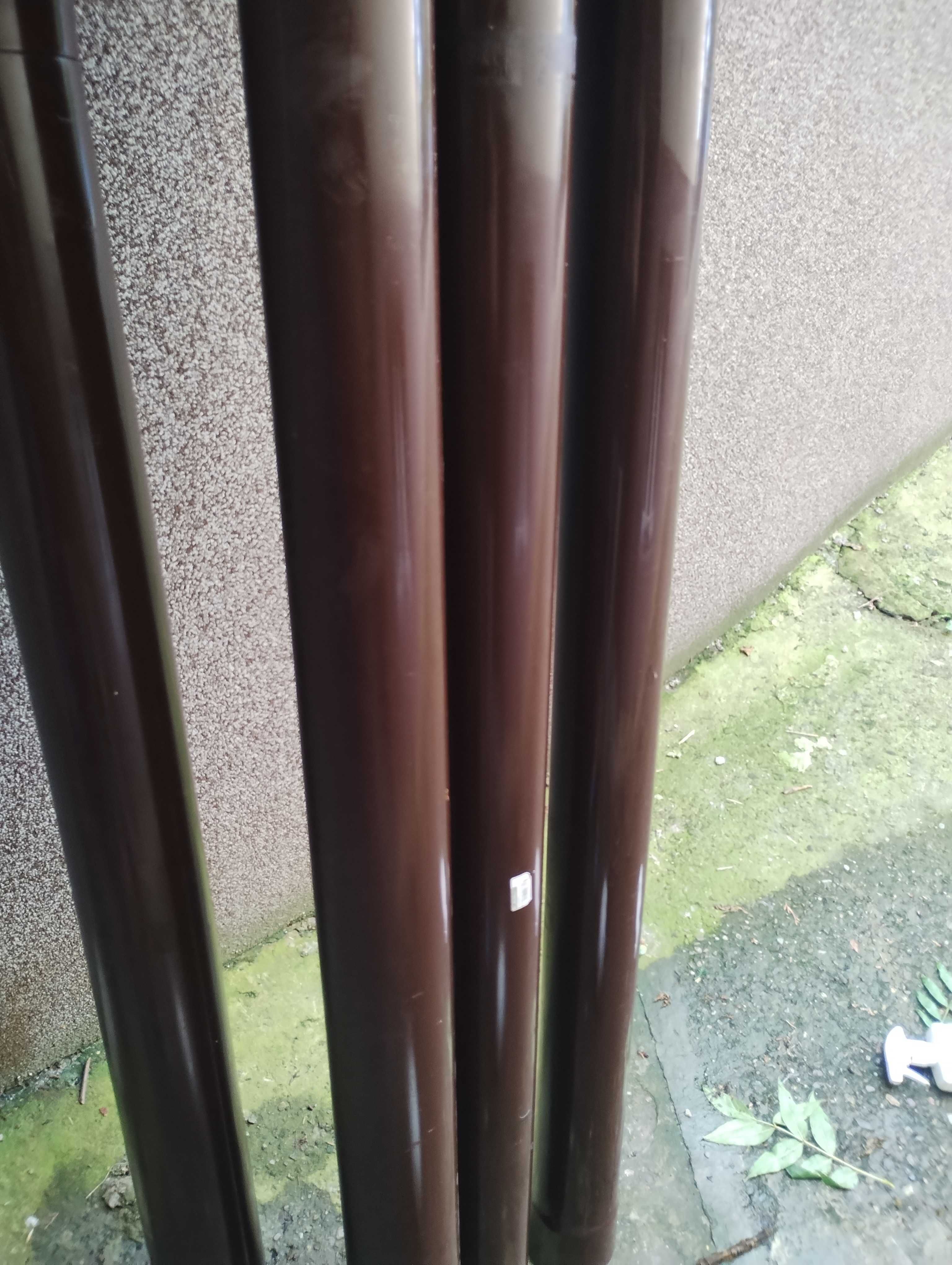 Marley rura spustowa 100mm brąz 8.8 m z kołnierzem