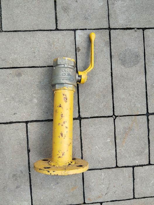Кран кульовий DN 50 PN 20, кран шаровий латунний, труба з фланцем.