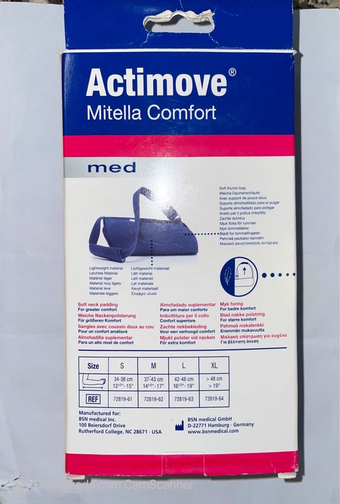 Suporte para Braço COMFORT - Actimove: Mitella Comfort