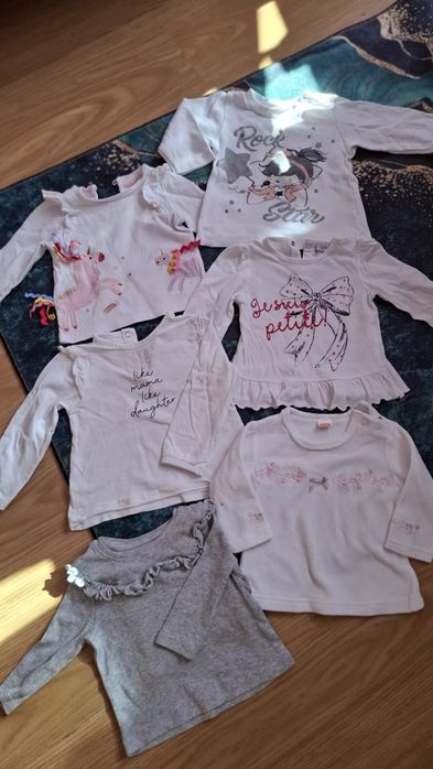 zestaw bluzeczek 6-9 miesięcy 68-74