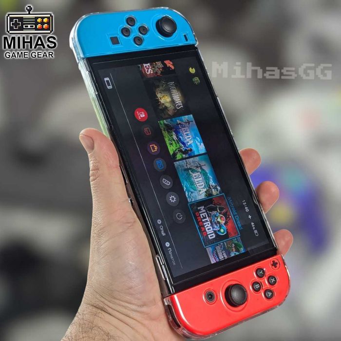 Чохол для Switch v1, v2 / OLED - Прозорий бампер захист корпусу