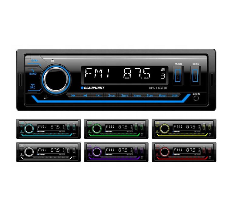 Radio samochodowe BLAUPUNKT 1-DIN Bluetooth USB z mikrofonem