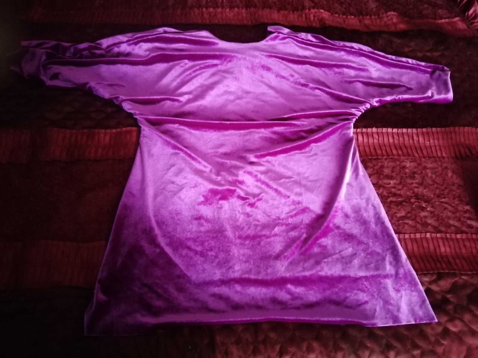 Ткань бархат фиолетовый
