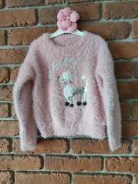 Piękny sweterek sweter z pieskiem pudel włochaty ciepły milutki