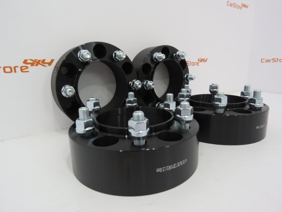 Espaçadores 4x4 50mm Nissan  6x139.7 M12x1.25 Pretos CB 110