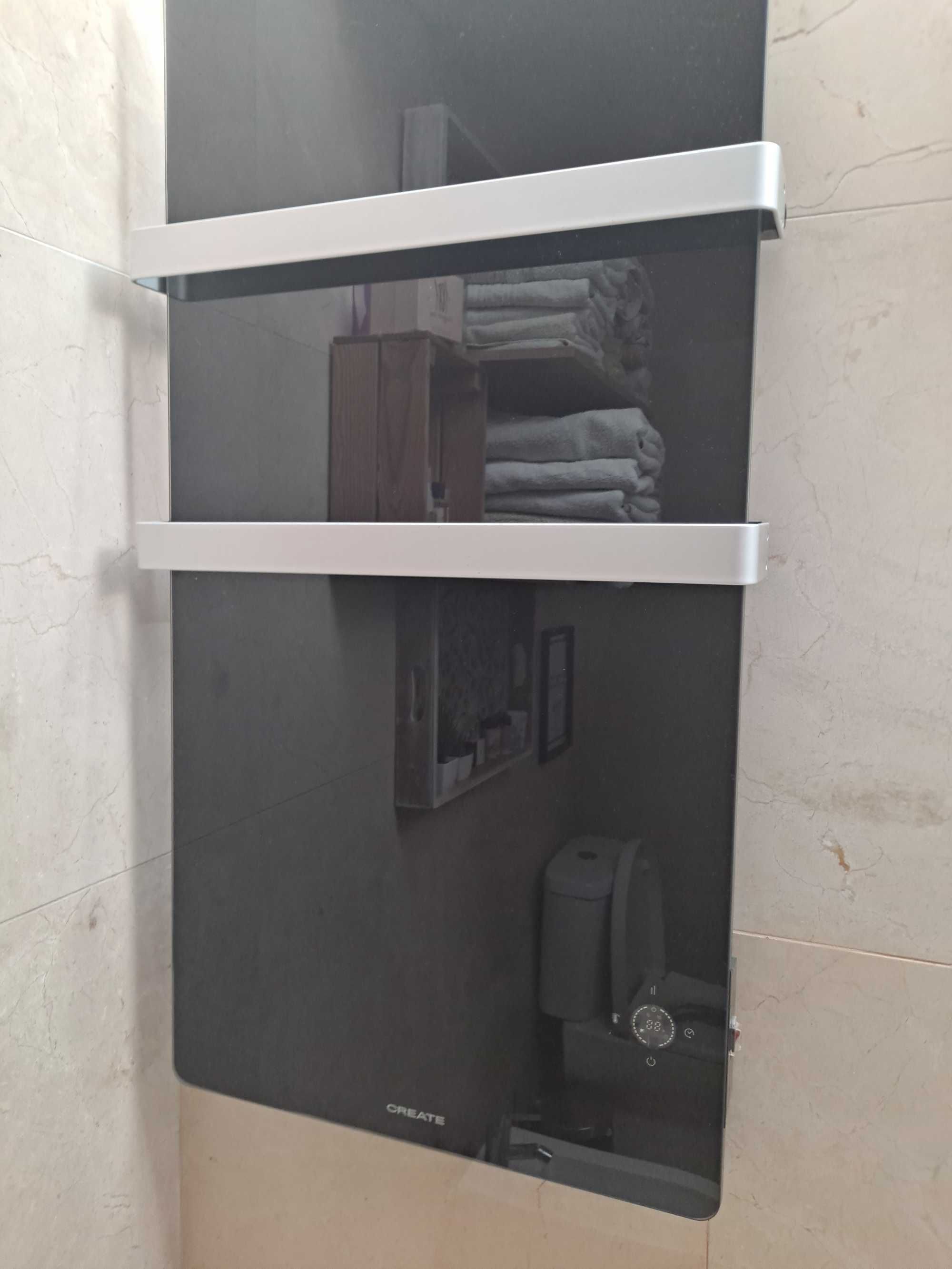 Toalheiro elétrico de vidro com wi-fi 600W