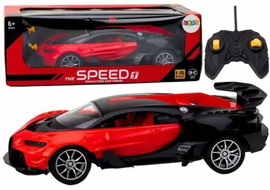 Zdalnie Sterowane Sportowe Auto Czerwone 1:16 RC Samochód. Leantoys