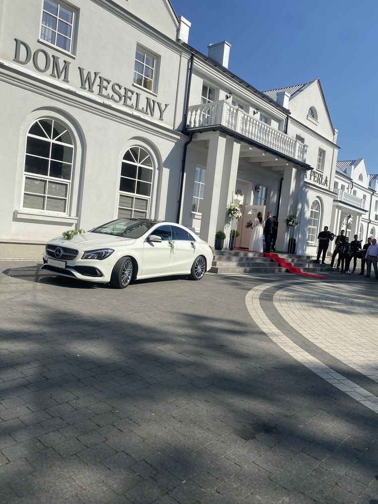 Samochód do ślubu! Auto do ślubu! Biały Mercedes CLA 200 AMG