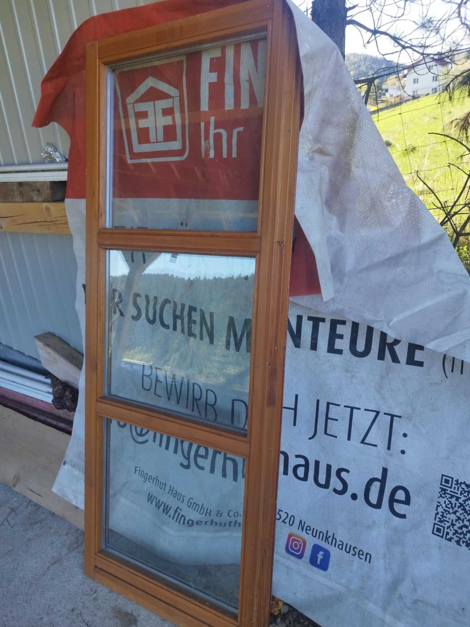 4 skrzydła okien z podwójną szybą, bez futryny
