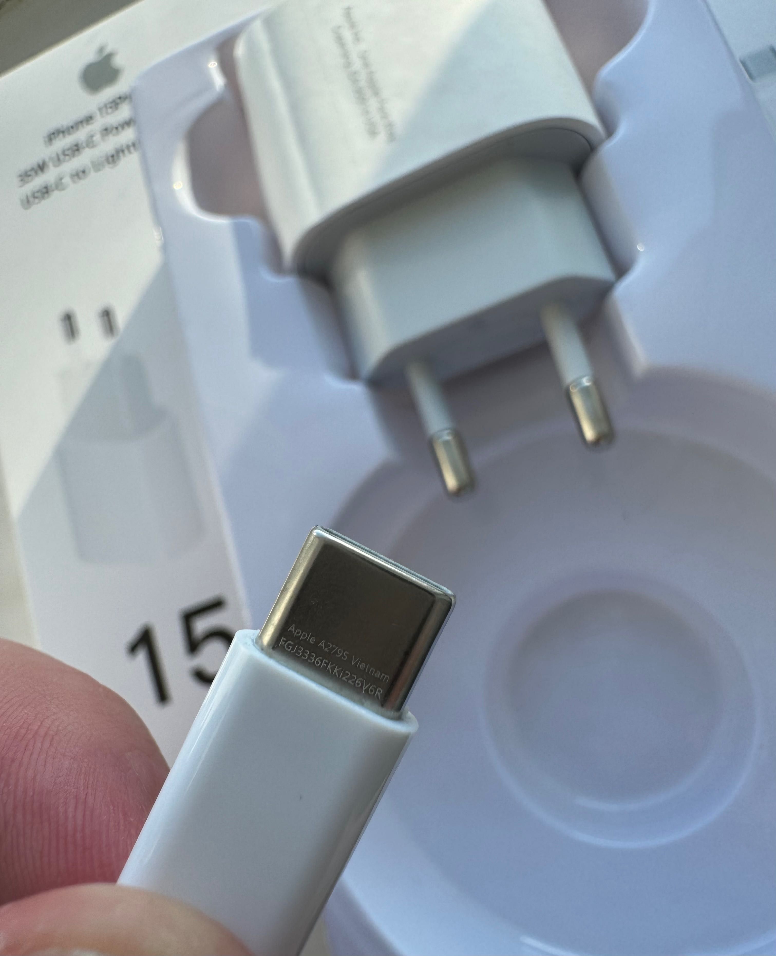 Оригинал комплект Быстрой зарядки iPhone 15 16 35w Apple USB C type c