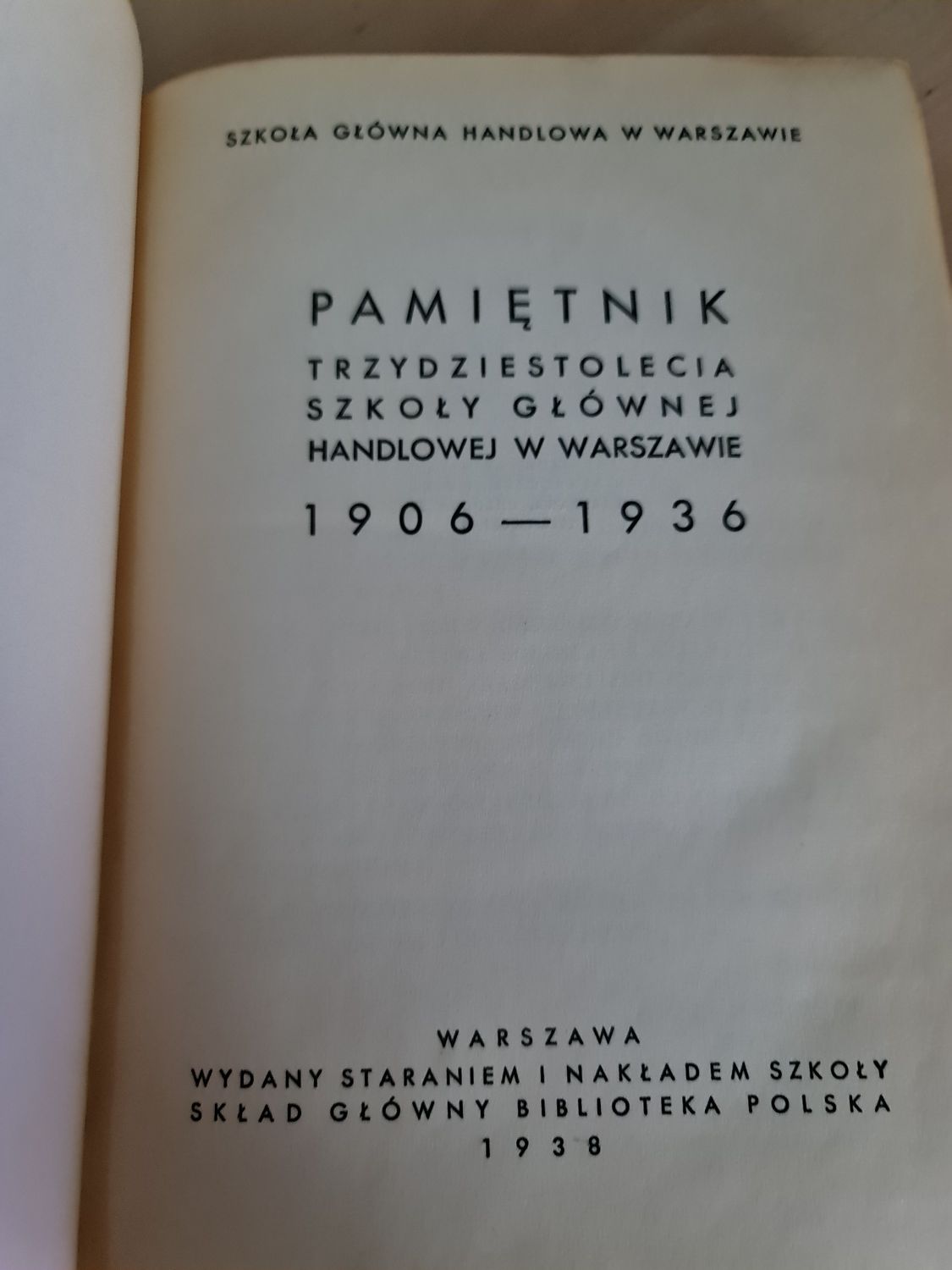 Szkoła Główna Handlowa-Pamiętnik trzydziestolecia