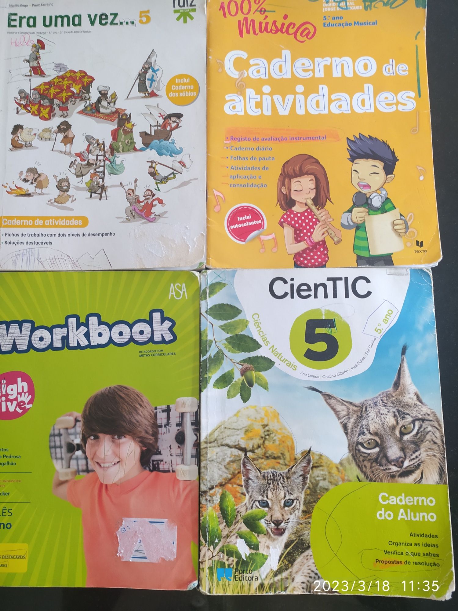 Livros escolares - 5 ano