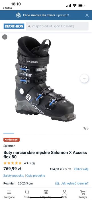 Salomon x access flex rozm 25/25,6 306 mm