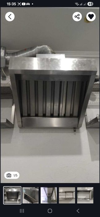 Вытяжной зонт вытяжка нержавейка пристенная