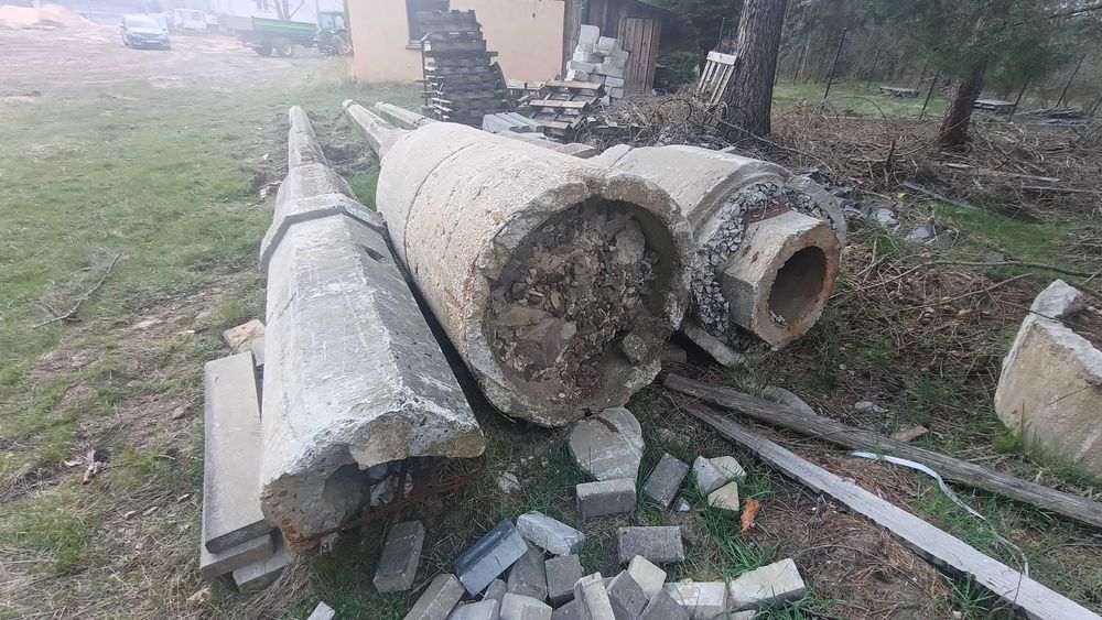 słup betonowy zbrojony ozdobny latarnia 7m