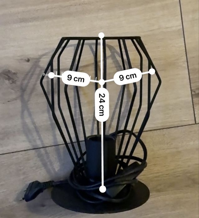 Lampka nocna czarna