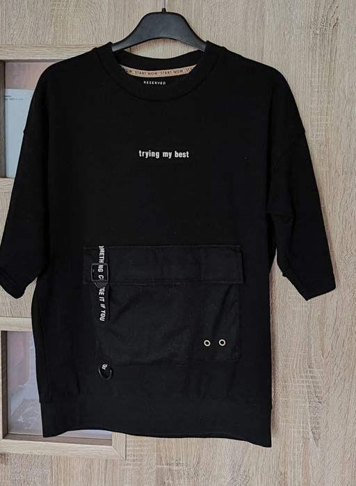 T-shirt Reserved, r. 152, czarny