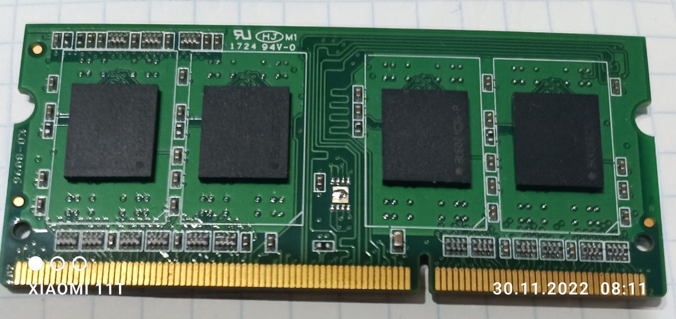 Память ноутбучная DDR3 SoDimm PC3-10600