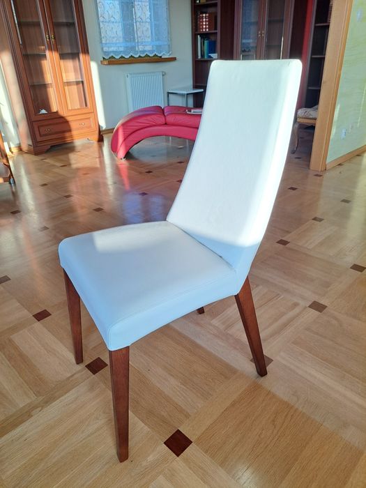 Szklany designerski stół z 4 krzesłami jak NOWY