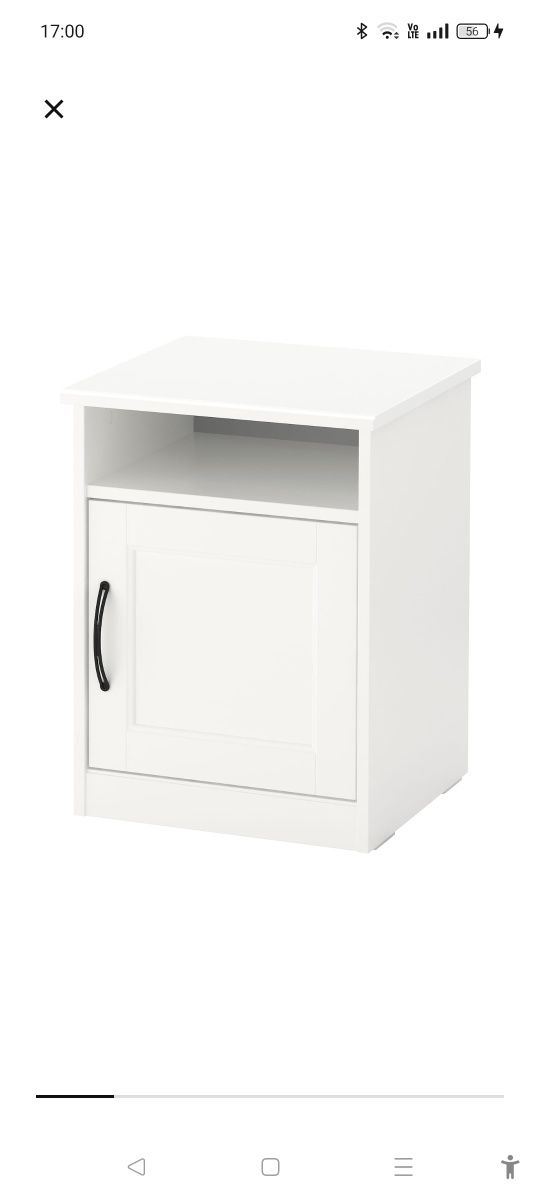 Stolik nocny ikea biały songesand szafka