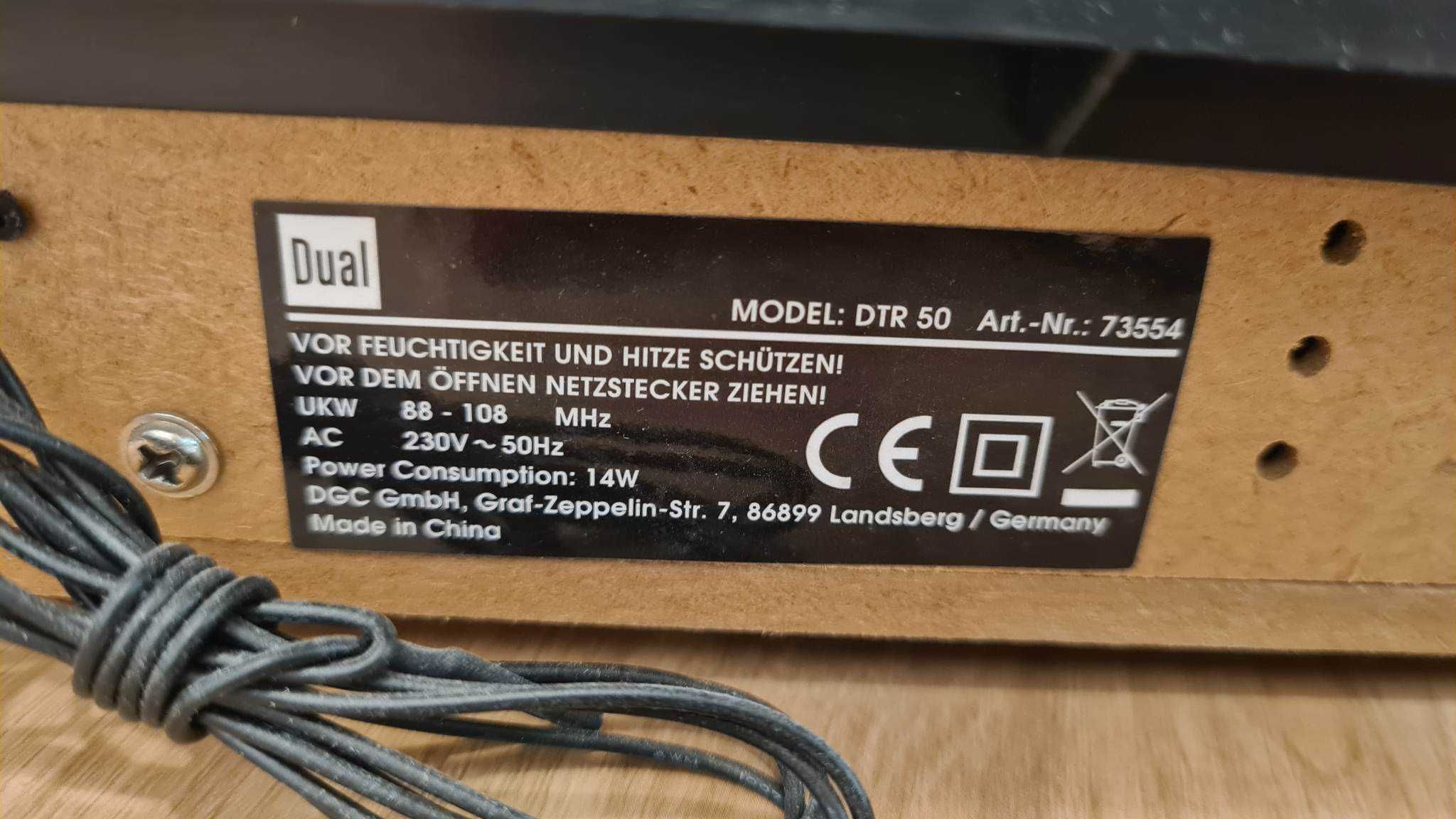 Gramofon Dual DTR 50 Napęd paskowy Srebrno-czarny