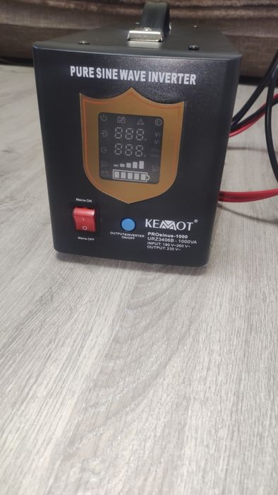 ДБЖ KEMOT PROsinus-1000 12V 1000VA/700W для котла чорний