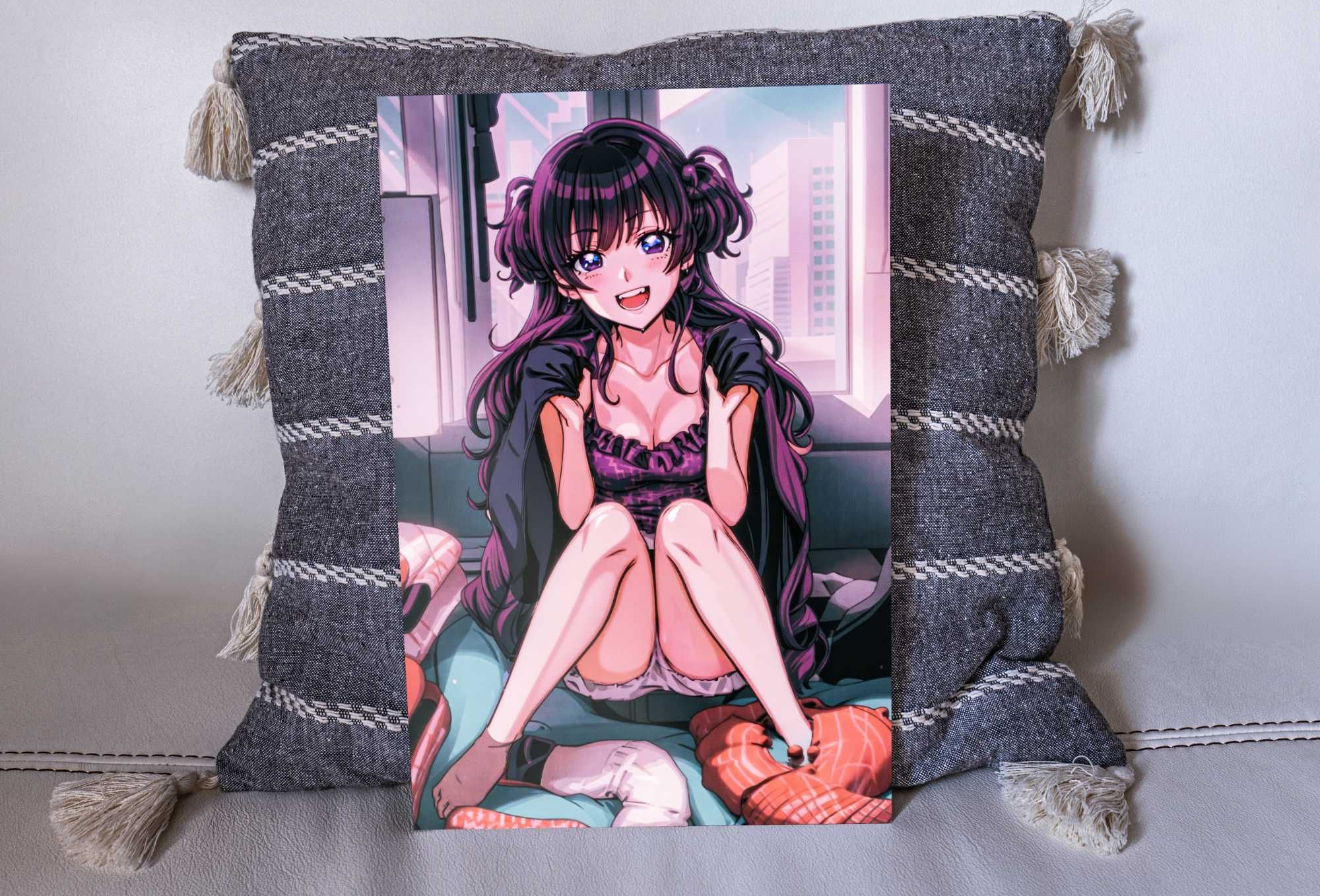 Retro Anime Plakat na metalu A3 otaku manga girl Poster prezent ecchi