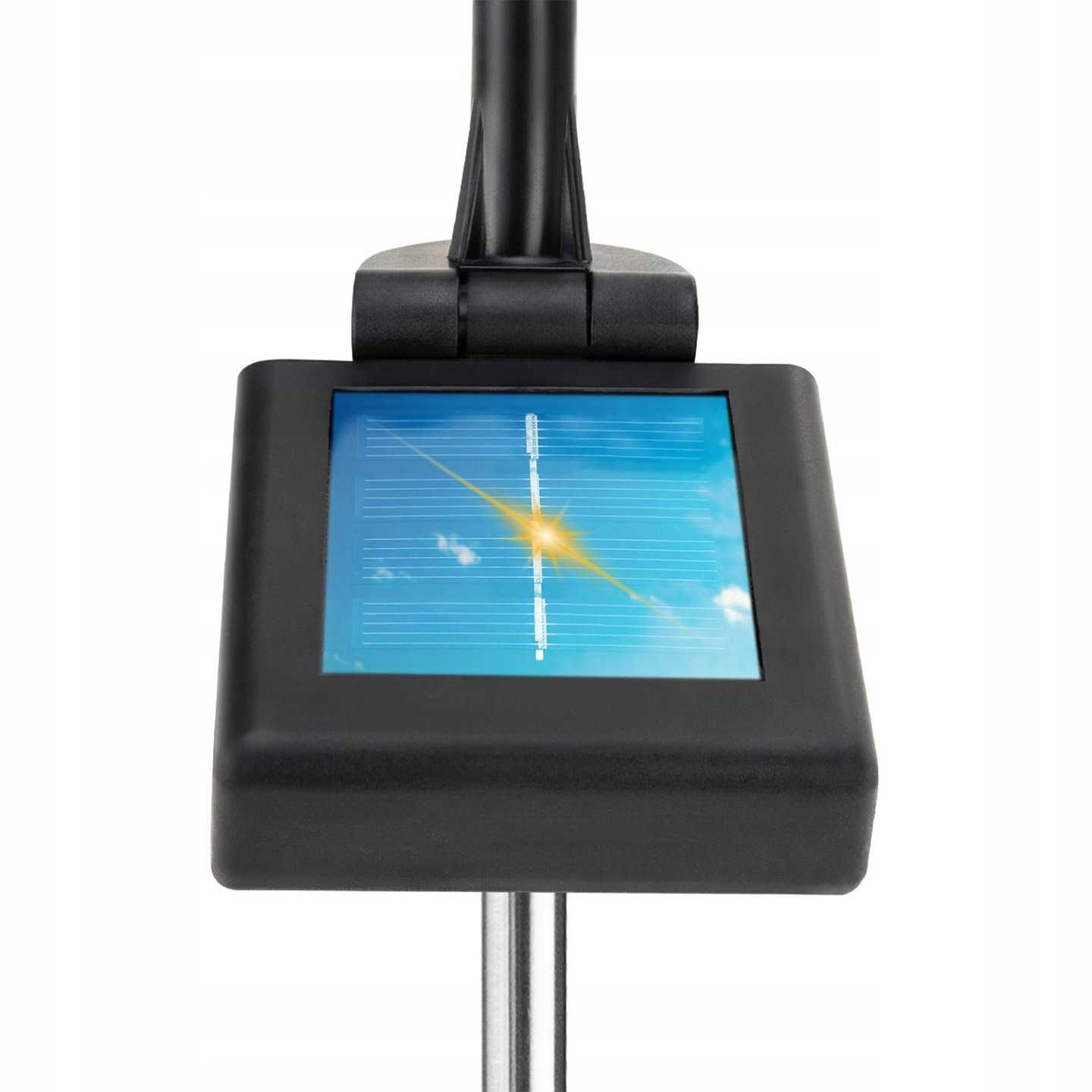 ZESTAW 2 Lampy solarne ogrodowe wbijane led kulki ciepłe światło 70cm