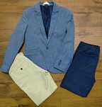 Zestaw elegancki H&M r.146 – 2x spodnie + marynarka, stan idealny