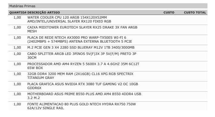 Computador Gaming RTX 3080