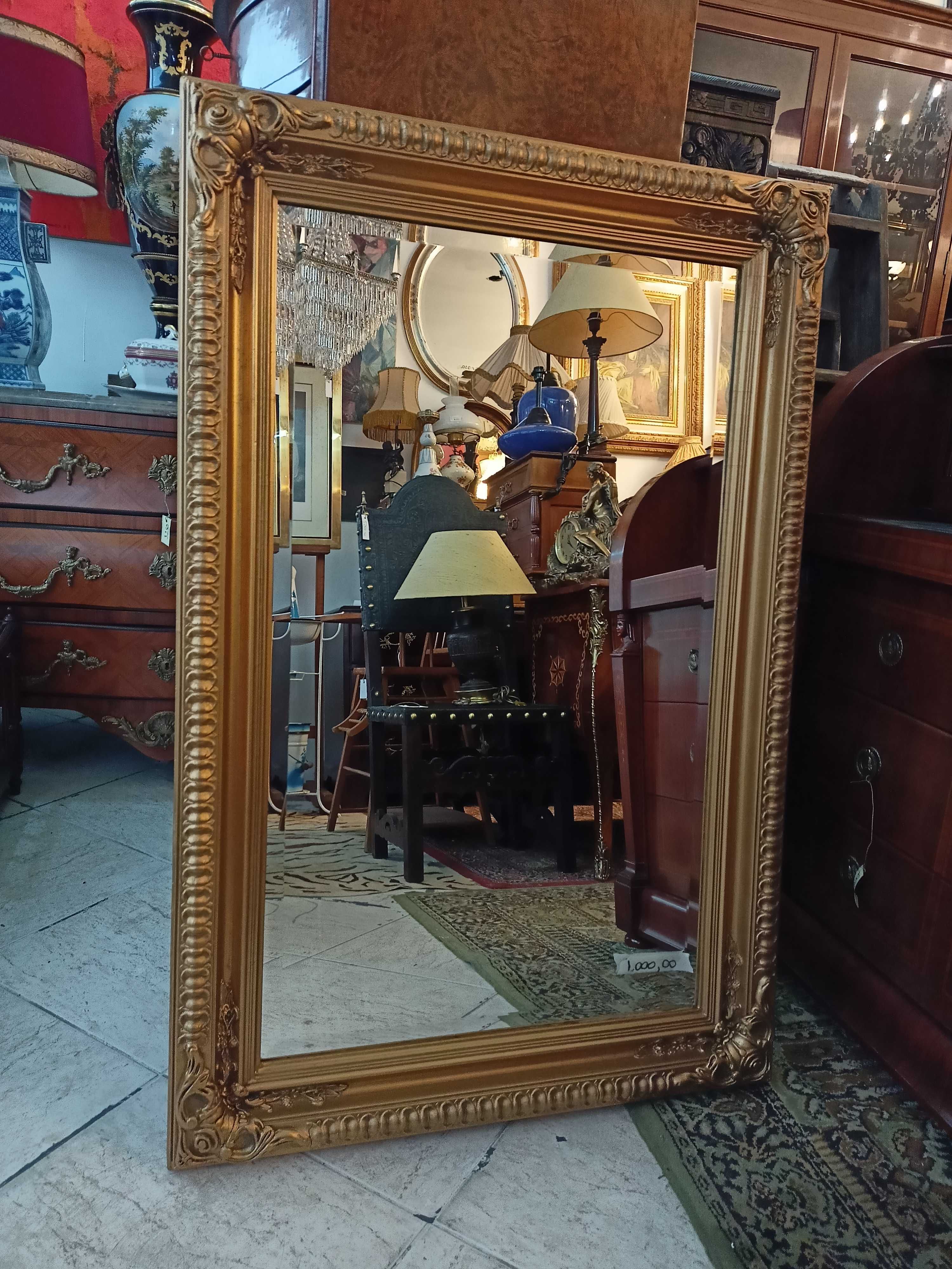 Espelho Biselado Talha Dourada