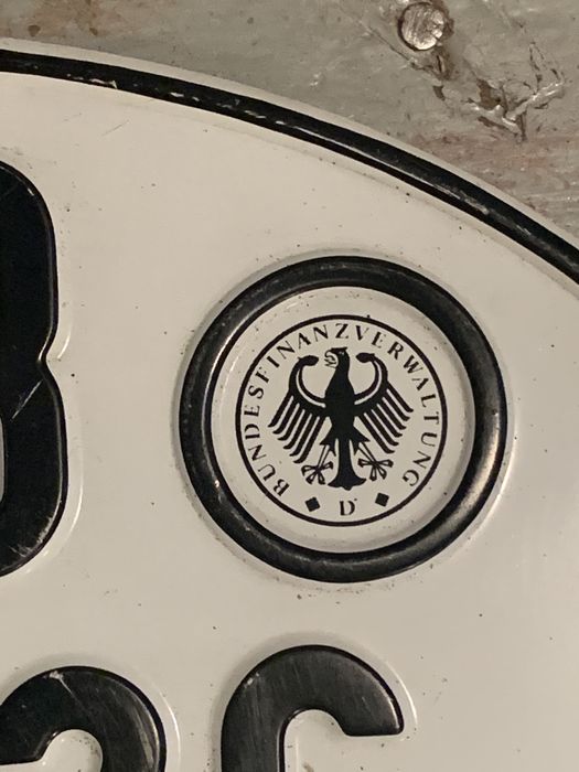 Dwie kolekcjonerskie tablice rejestracyjne RFN jajka