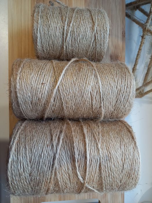 Шнур, шпагат джутовий, джут, лляний шпагат, лляний шнур