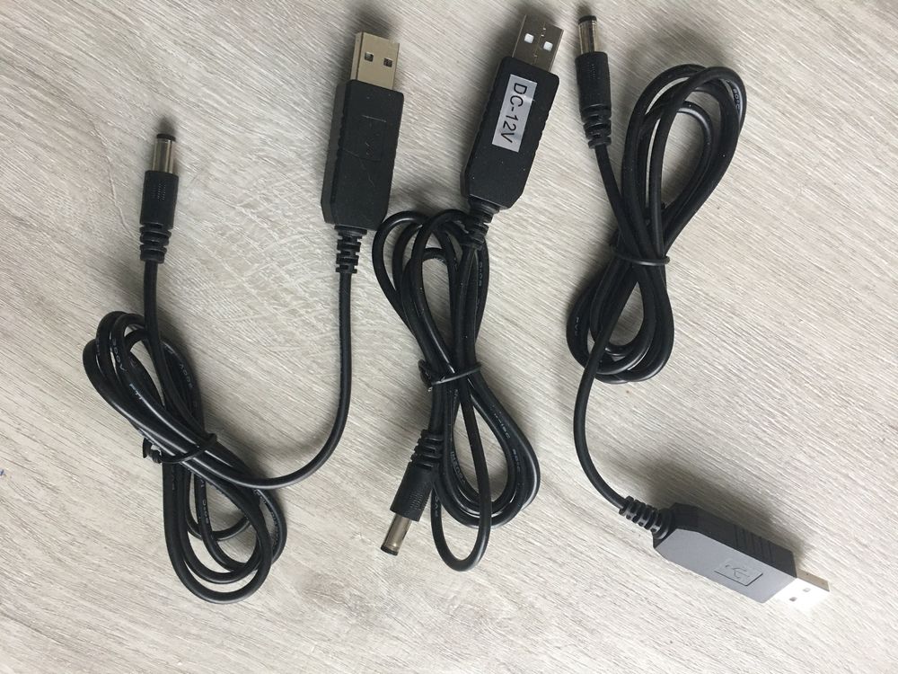 USB кабель перехідник з 5 Вольт на 12 Вольт