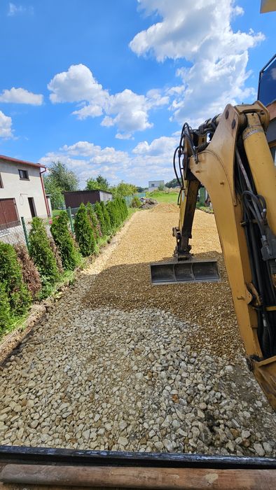 usługi koparko-ładowarką wynajem wykopy niwelacja katowice
