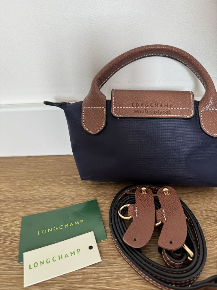 torebka Longchamp mini granatowa