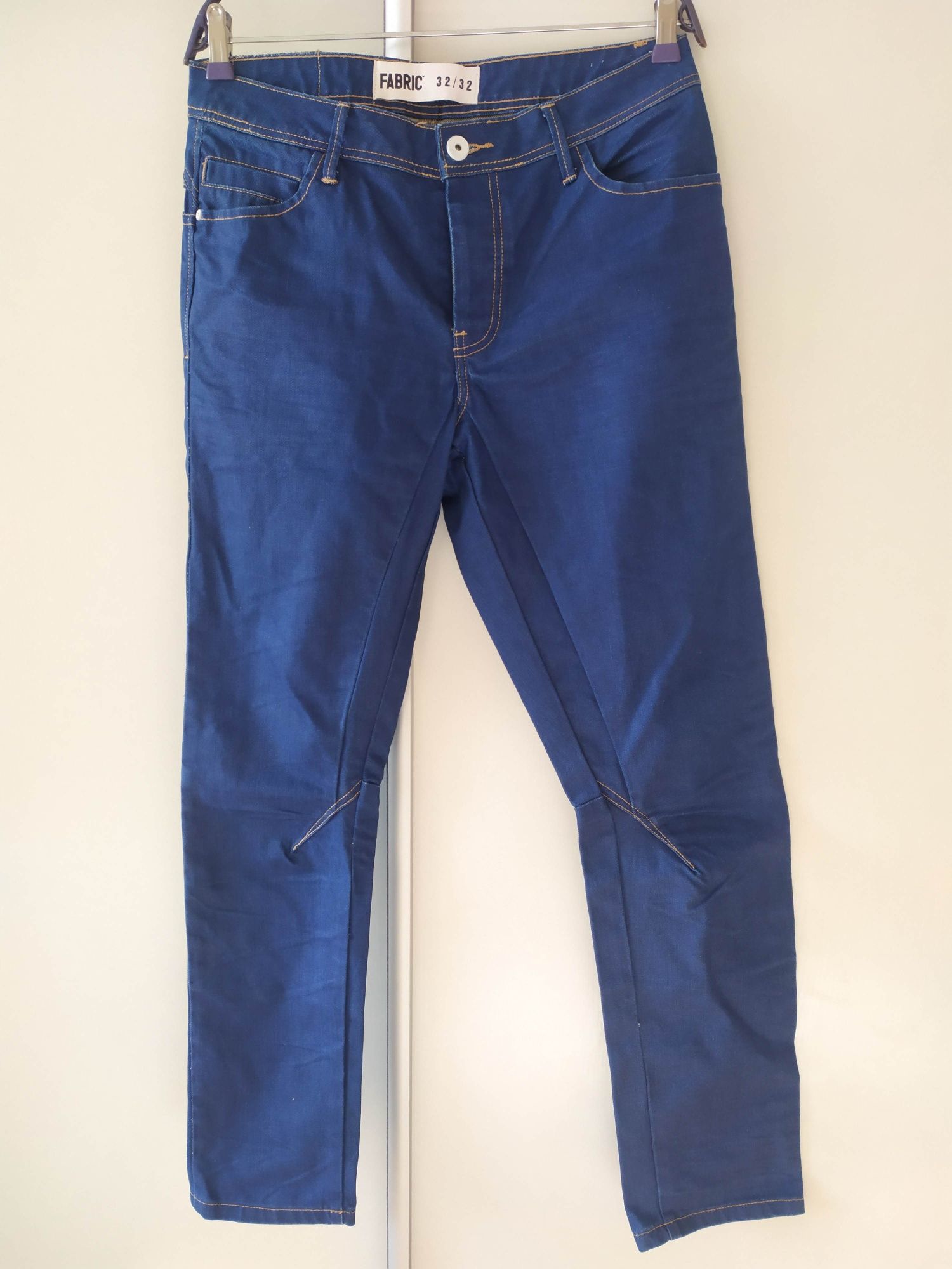 Брюки джинсы Fabric новые 2022 ярко синий модный цвет штаны фабрик