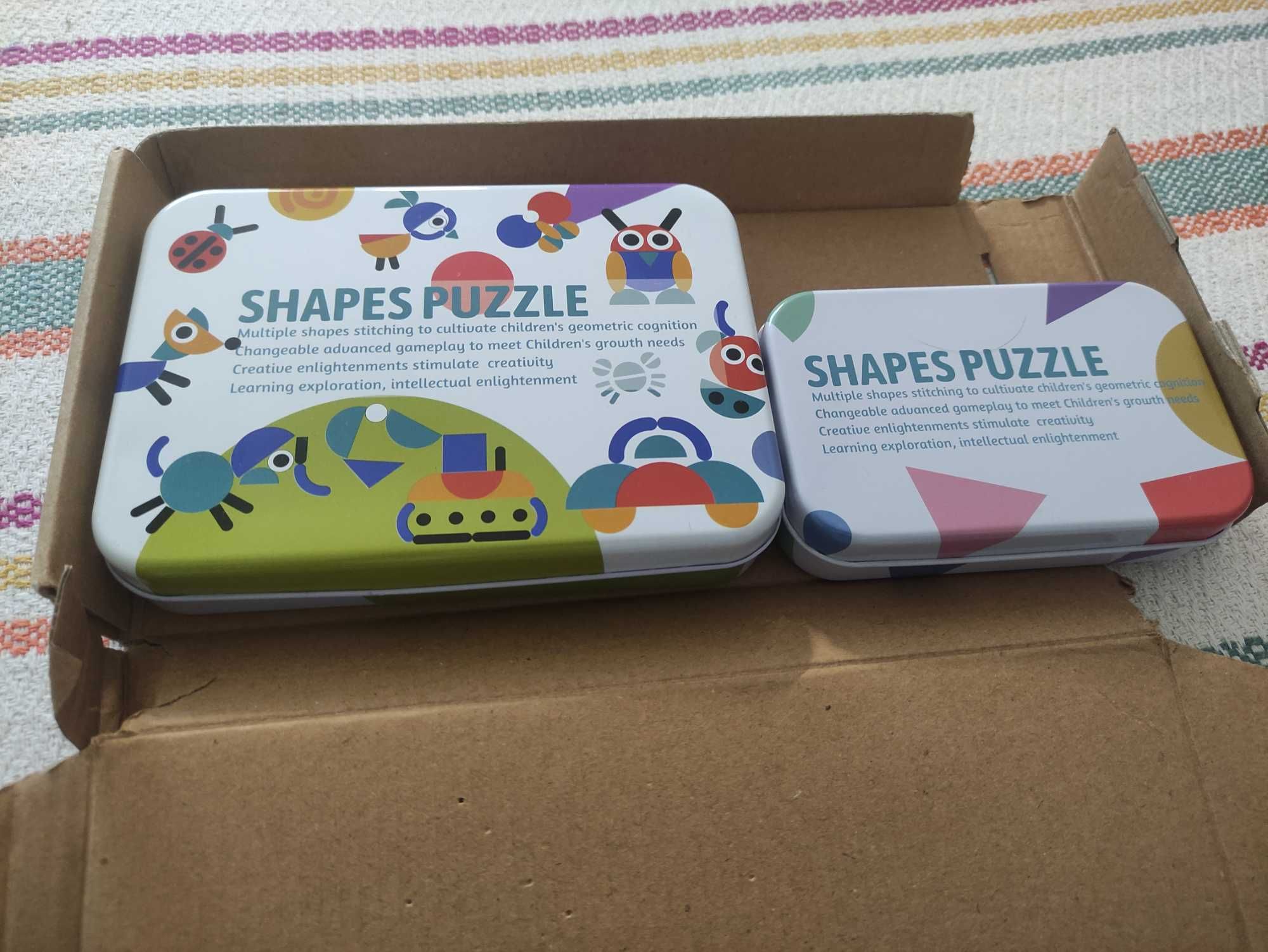 Развивающие деревянные пазлы Shapes puzzle.Домино,Пазлы DoDo 3+,