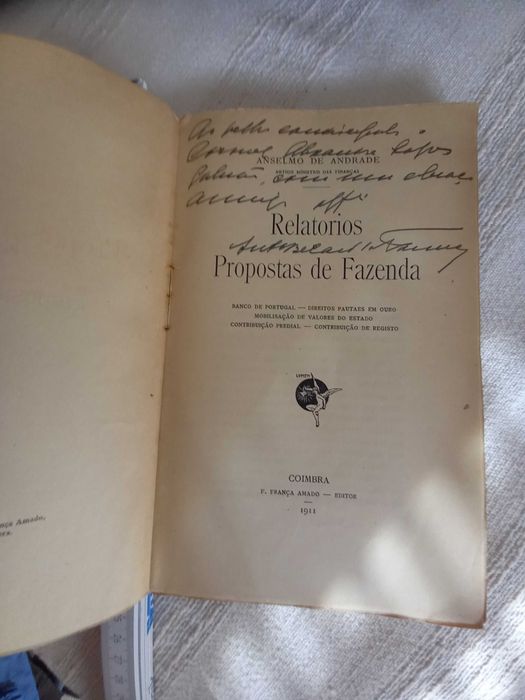 Relatórios de Propostas de Fazenda em 1911