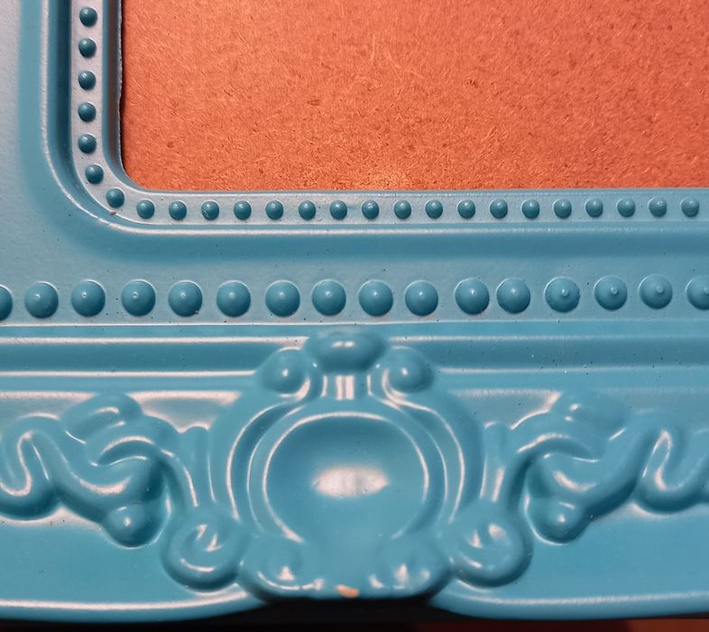 Moldura azul turquesa/cerúleo, múltipla, de plástico, 33 × 26 cm