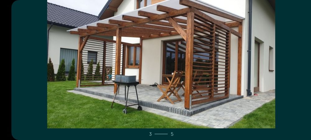 Zadaszenie tarasu pergola wiata