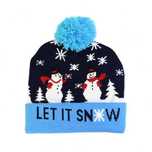 Świecąca czapka świąteczna światełka LED, LET IT SNOW super prezent :)