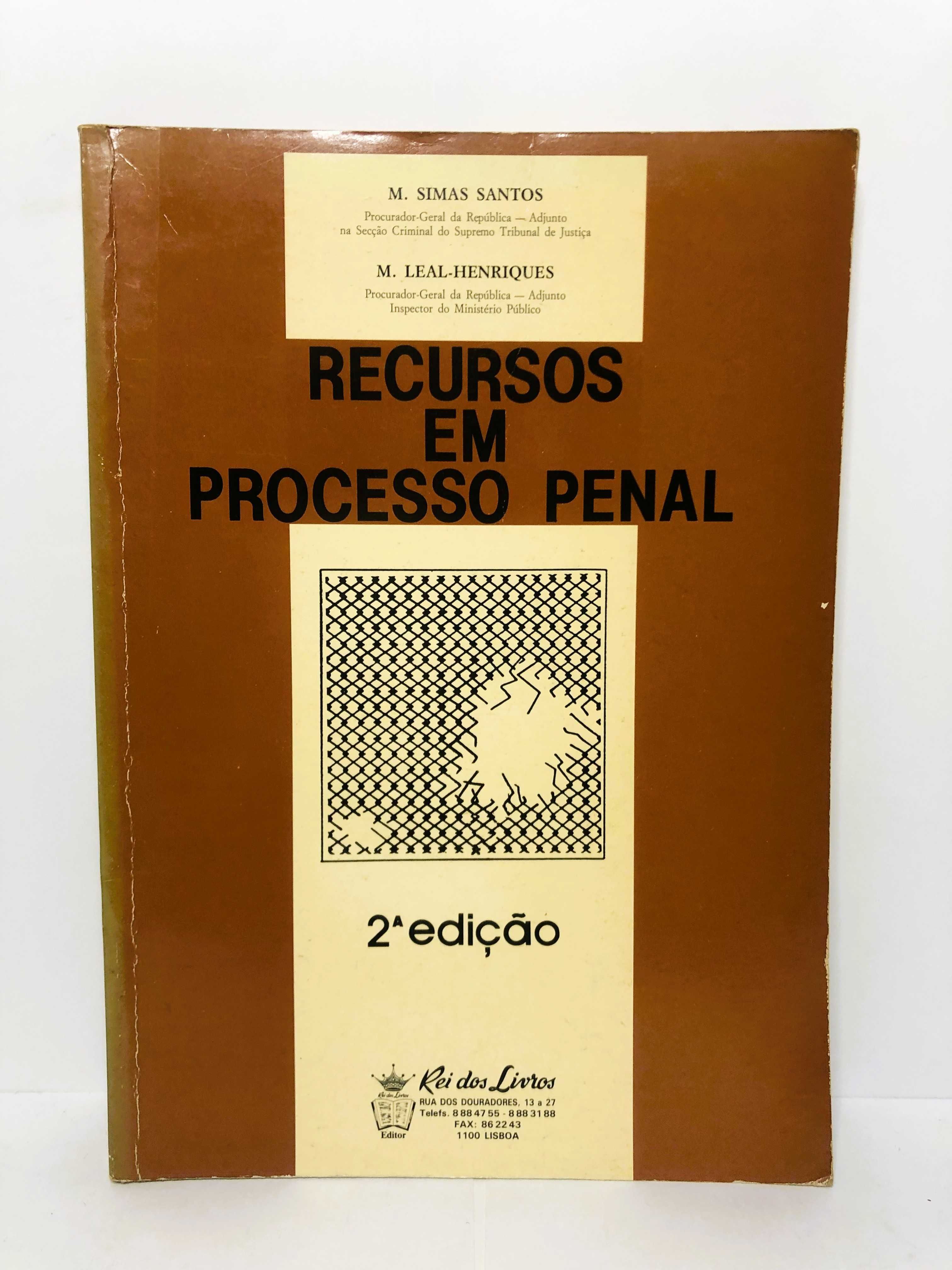 Recursos Penais em Processo Penal 2a Edição - Manuel Simas Santos
